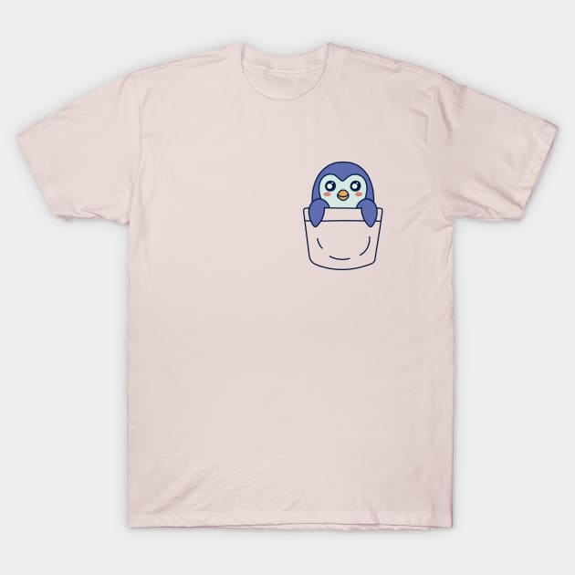 Penguin In Pocket Kawaii Bird Lover T-Shirt by Cuteness Klub